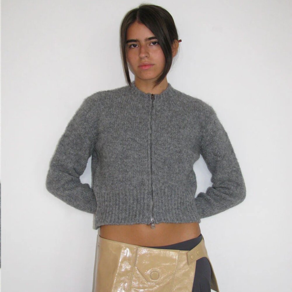 Paloma Wool Salimos Grey Zip Sweater size XS